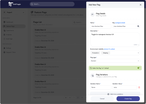 Create flags preview